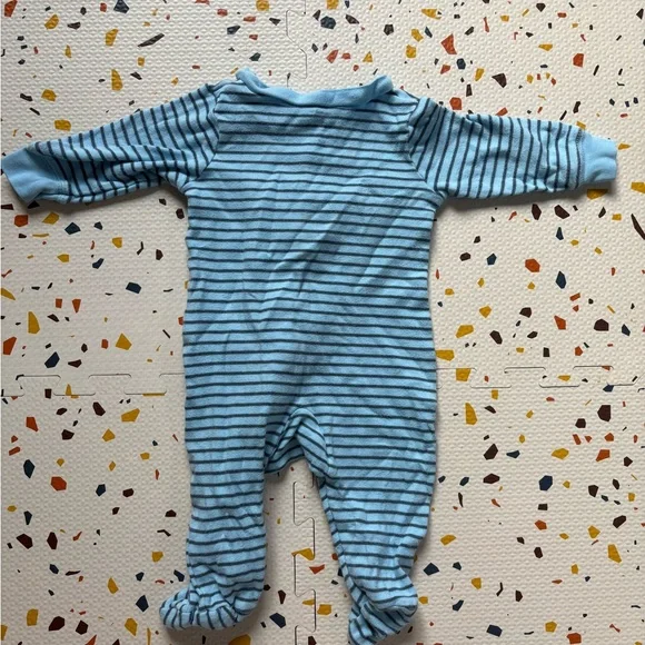 Carter's Blue Striped Dog Footie - Picture 2 of 3